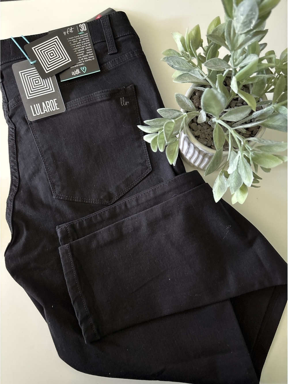 NWT Lularoe Skinny Jeans Black, Women’s 30